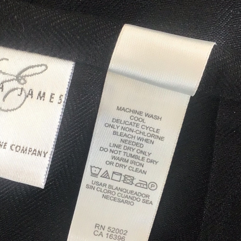 Linen blend black Emma James midi skirt with flared bottom. Size 16 - Picture 5 of 5